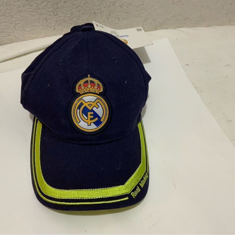 Soccer Hat Cap NWT Real Madrid Team Spain C1Y10 Men OS Navy Blue Discount Ship